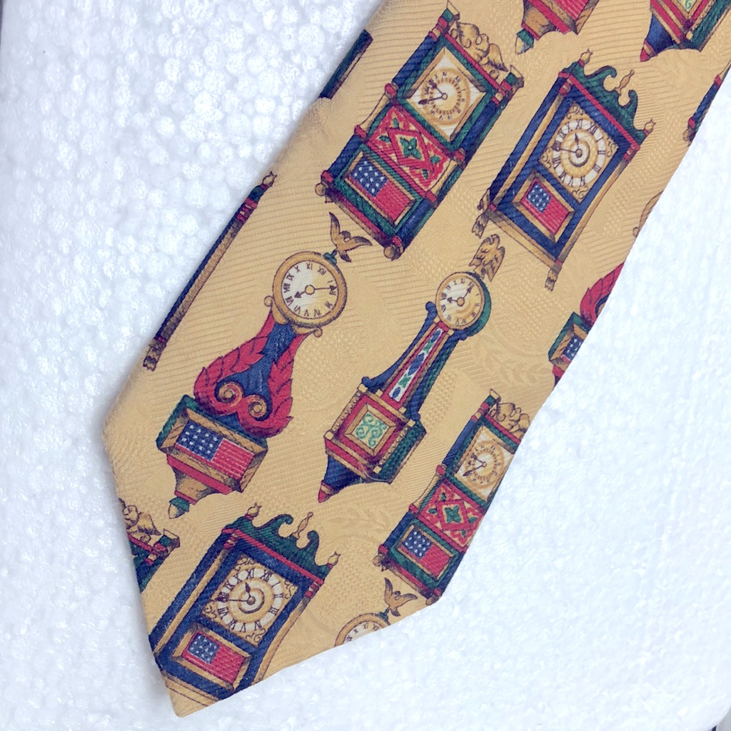 Tommy Hilfiger Tie Vintage Clock Printed